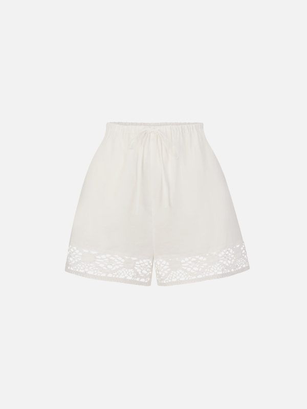 The Heirloom Lace Short -- White
