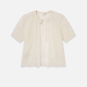 The Delicate Tie Sweater -- Cream