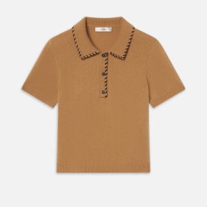 The Leather Stitch Polo -- Camel