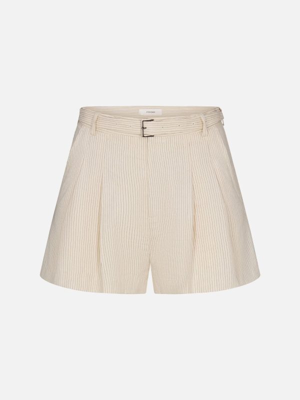 The Striped Short -- Ecru Multi