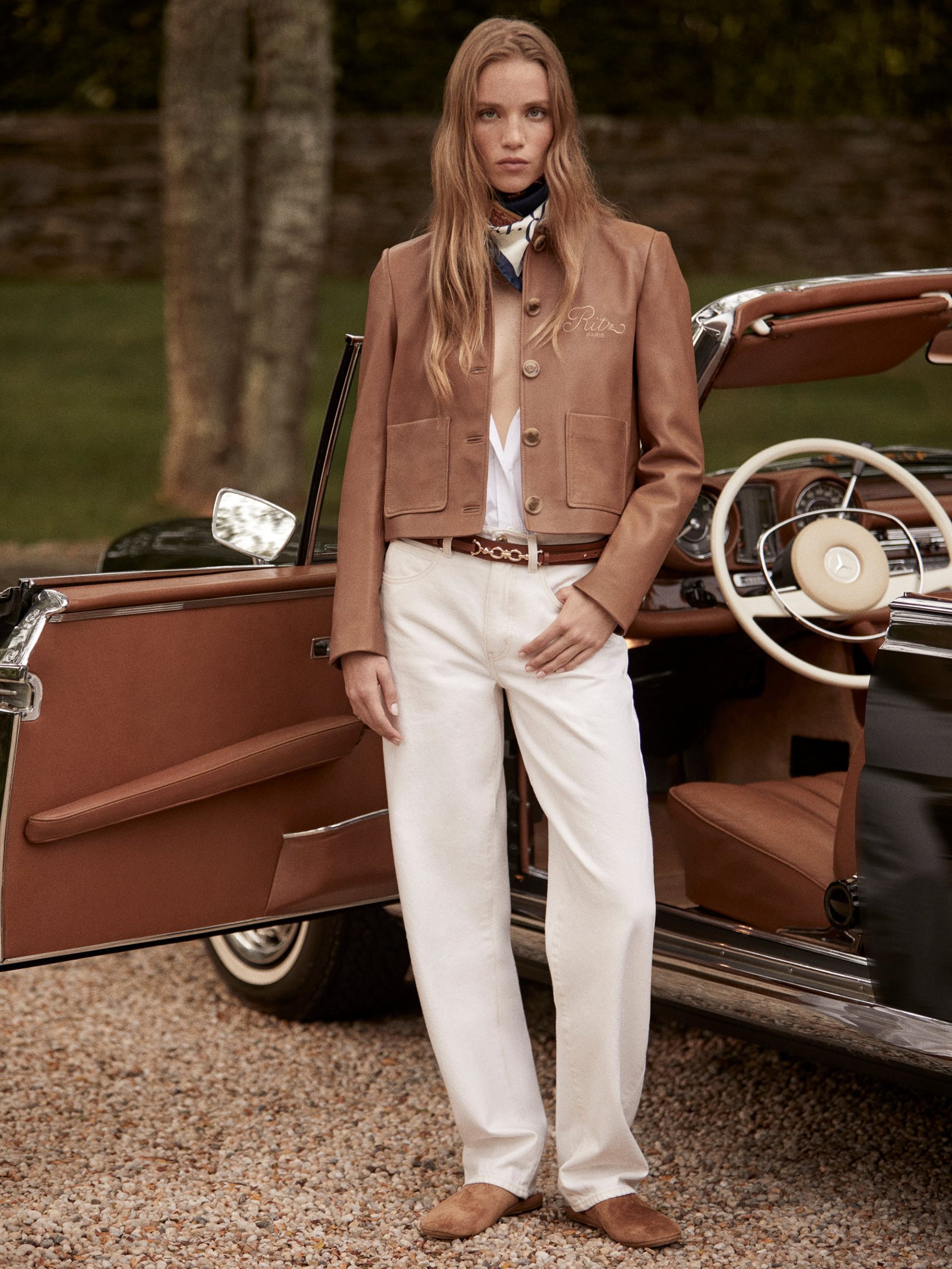Ritz Femme Leather Jacket -- Camel - 图片 2