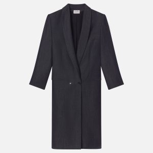 The Atelier Cloaked Overcoat -- Denim