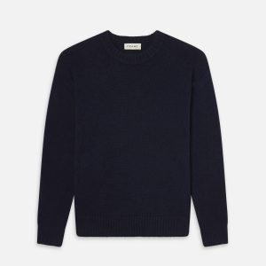 Cashmere Crewneck Sweater -- Navy