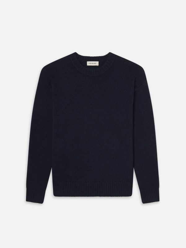 Cashmere Crewneck Sweater -- Navy