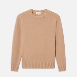 Cashmere Crewneck Sweater -- Pale Peach