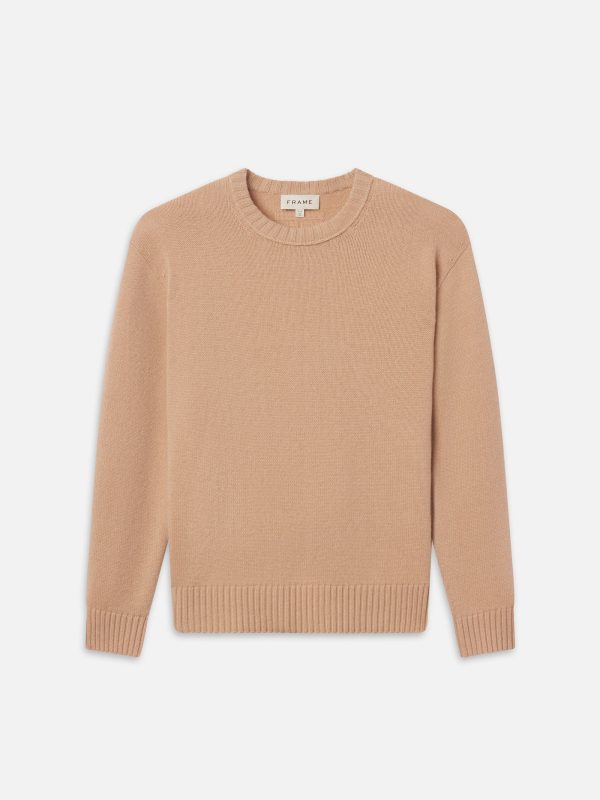 Cashmere Crewneck Sweater -- Pale Peach
