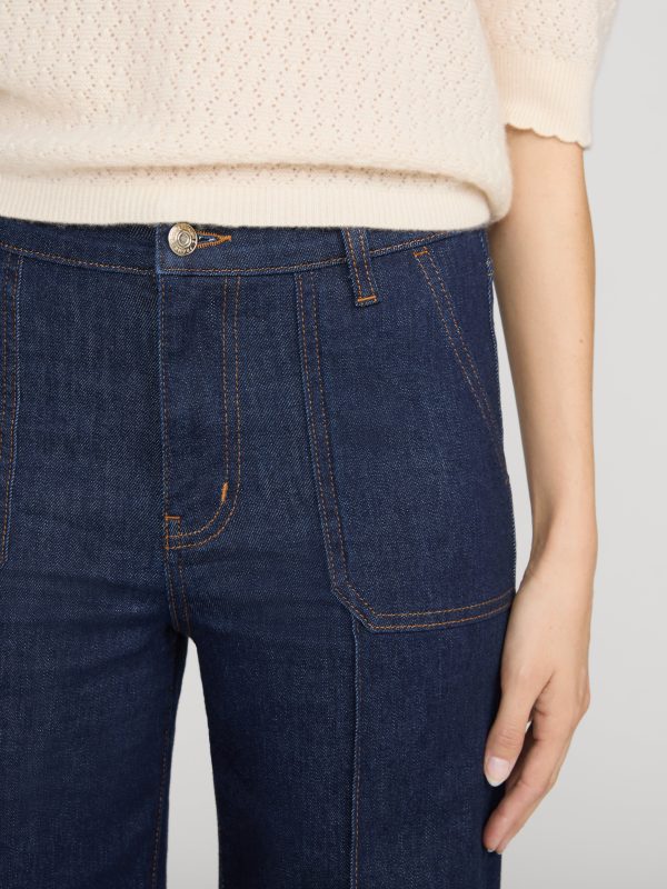 Le Pixie Slim Palazzo Pintuck Pocket -- Rinse - 图片 5