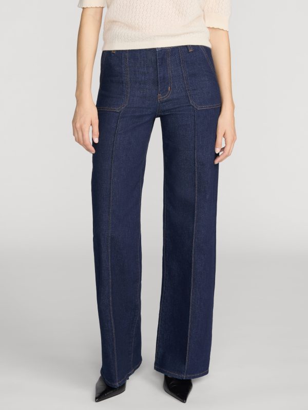 Le Pixie Slim Palazzo Pintuck Pocket -- Rinse - 图片 3