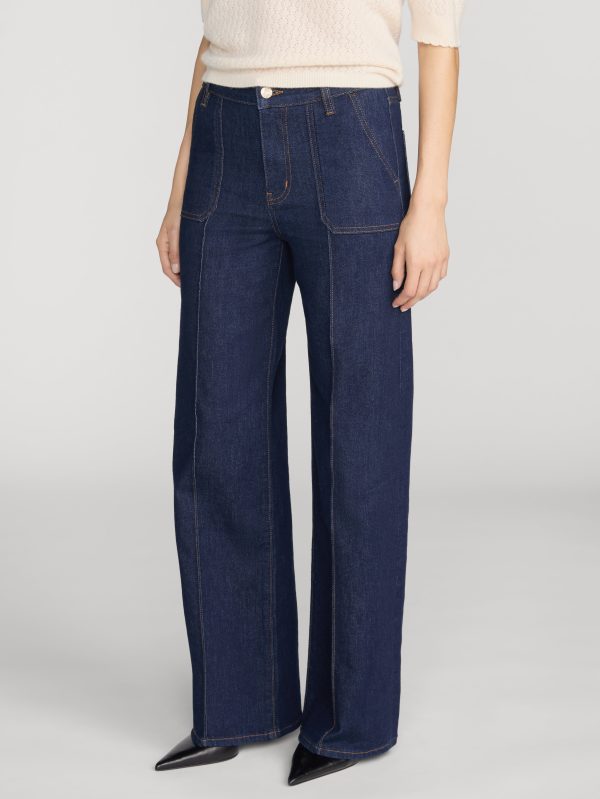 Le Pixie Slim Palazzo Pintuck Pocket -- Rinse - 图片 4
