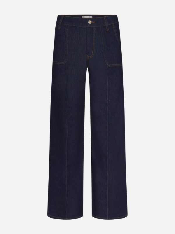 Le Pixie Slim Palazzo Pintuck Pocket -- Rinse