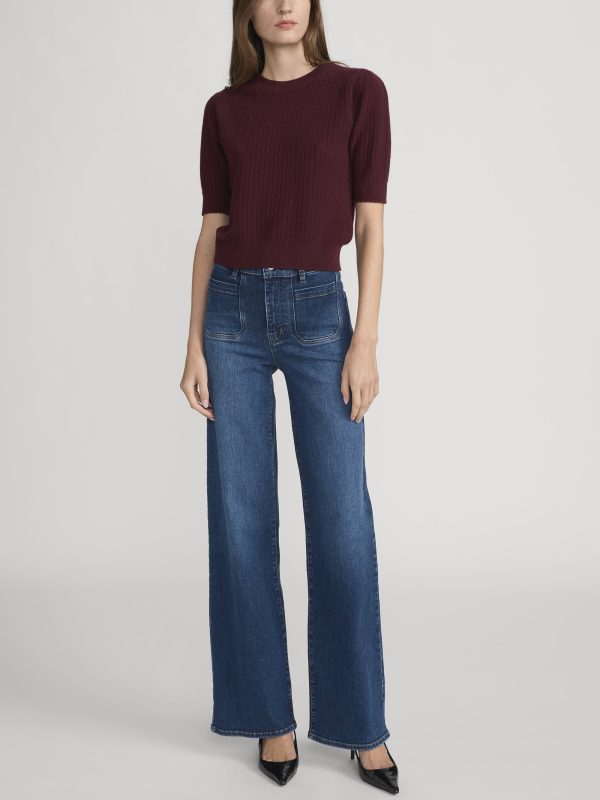 The Chain Pointelle Sweater -- Cabernet - 图片 2