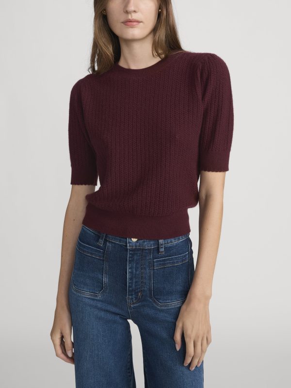 The Chain Pointelle Sweater -- Cabernet - 图片 3