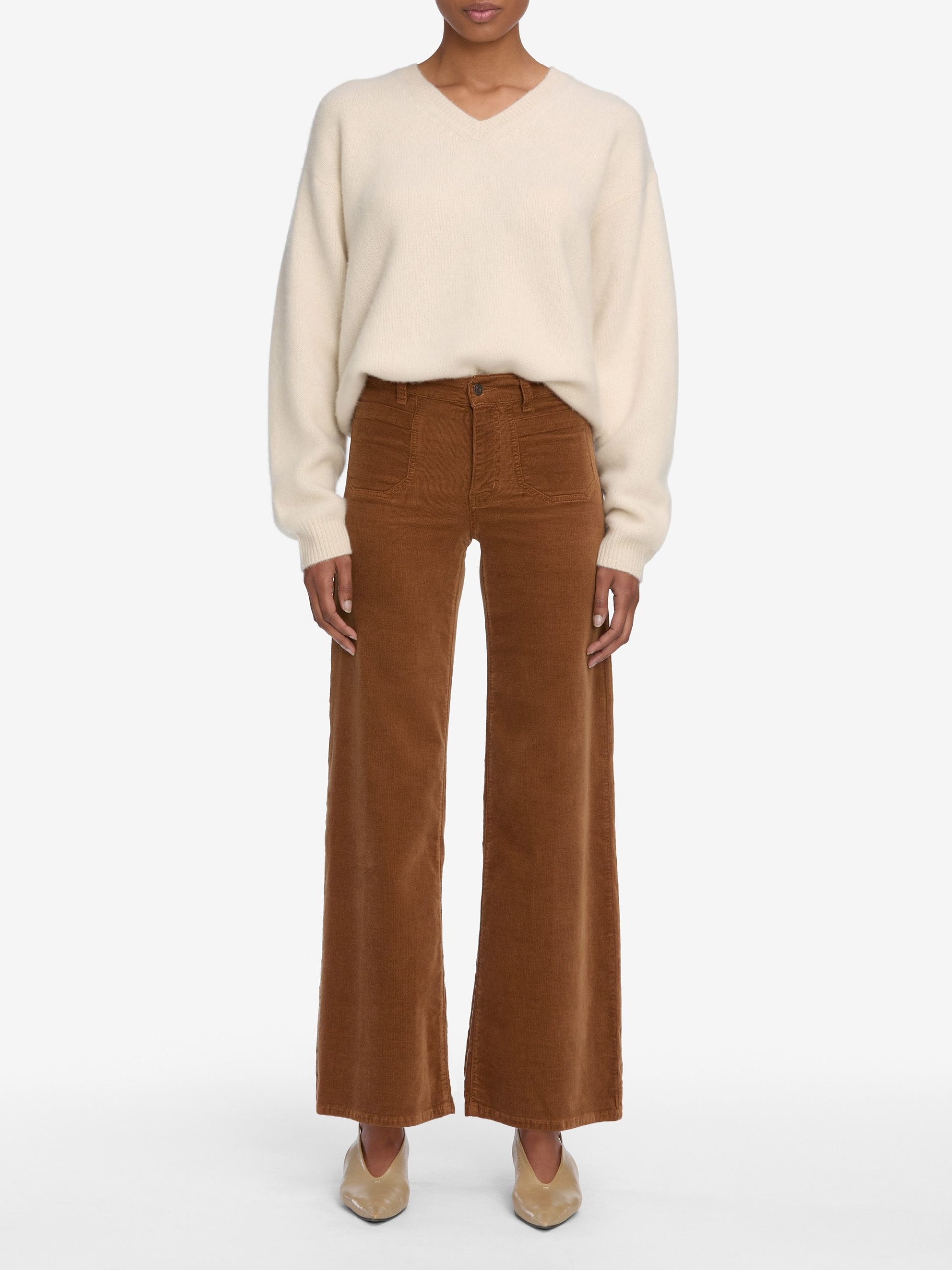 Le Slim Palazzo Modernist Pocket Corduroy -- Maple Brown - 图片 2
