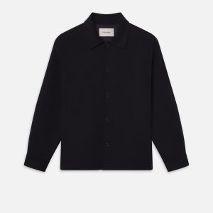 Double Face Shirt Jacket -- Dark Navy