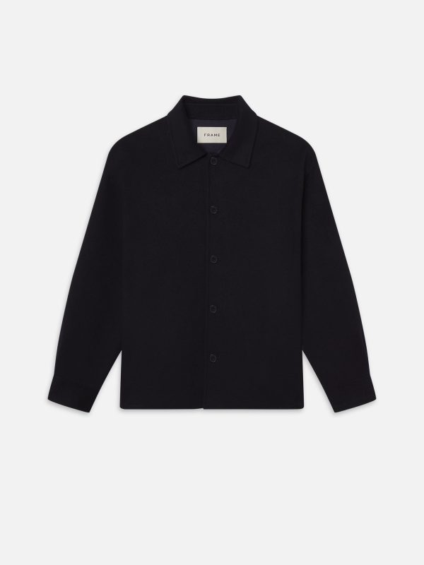 Double Face Shirt Jacket -- Dark Navy
