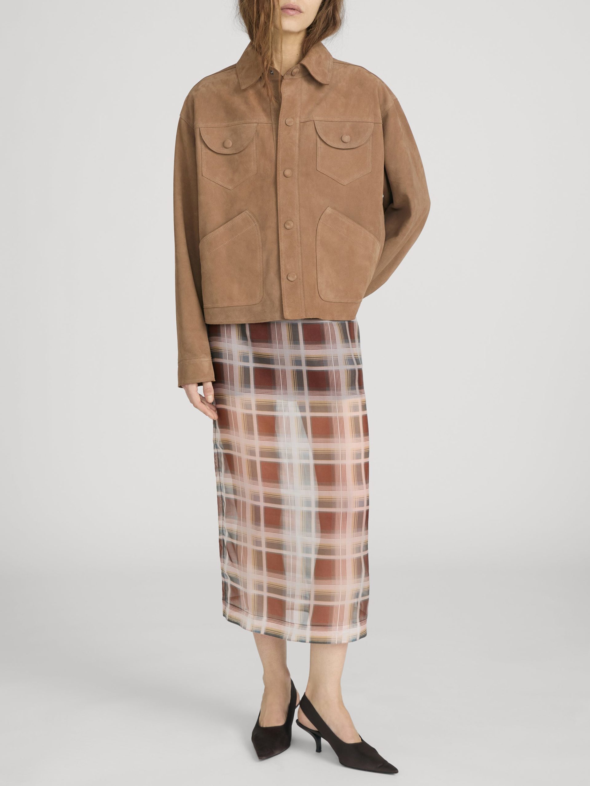 The Suede Utility Jacket -- Chai - 图片 2