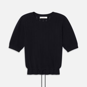 The Cashmere Charm Sweater -- Navy