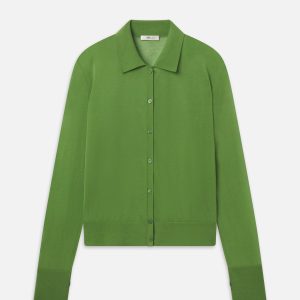 The Collared Cardi -- Peridot