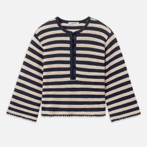 The Captain Pullover -- Cream Multi