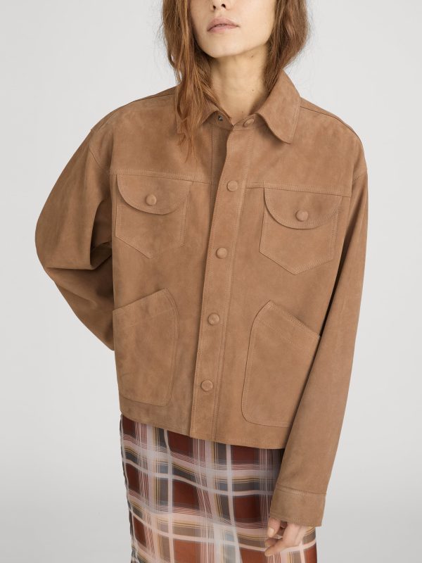 The Suede Utility Jacket -- Chai - 图片 3