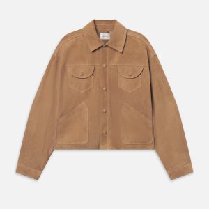 The Suede Utility Jacket -- Chai