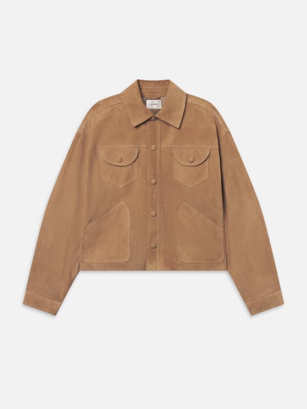 The Suede Utility Jacket -- Chai - 图片 1