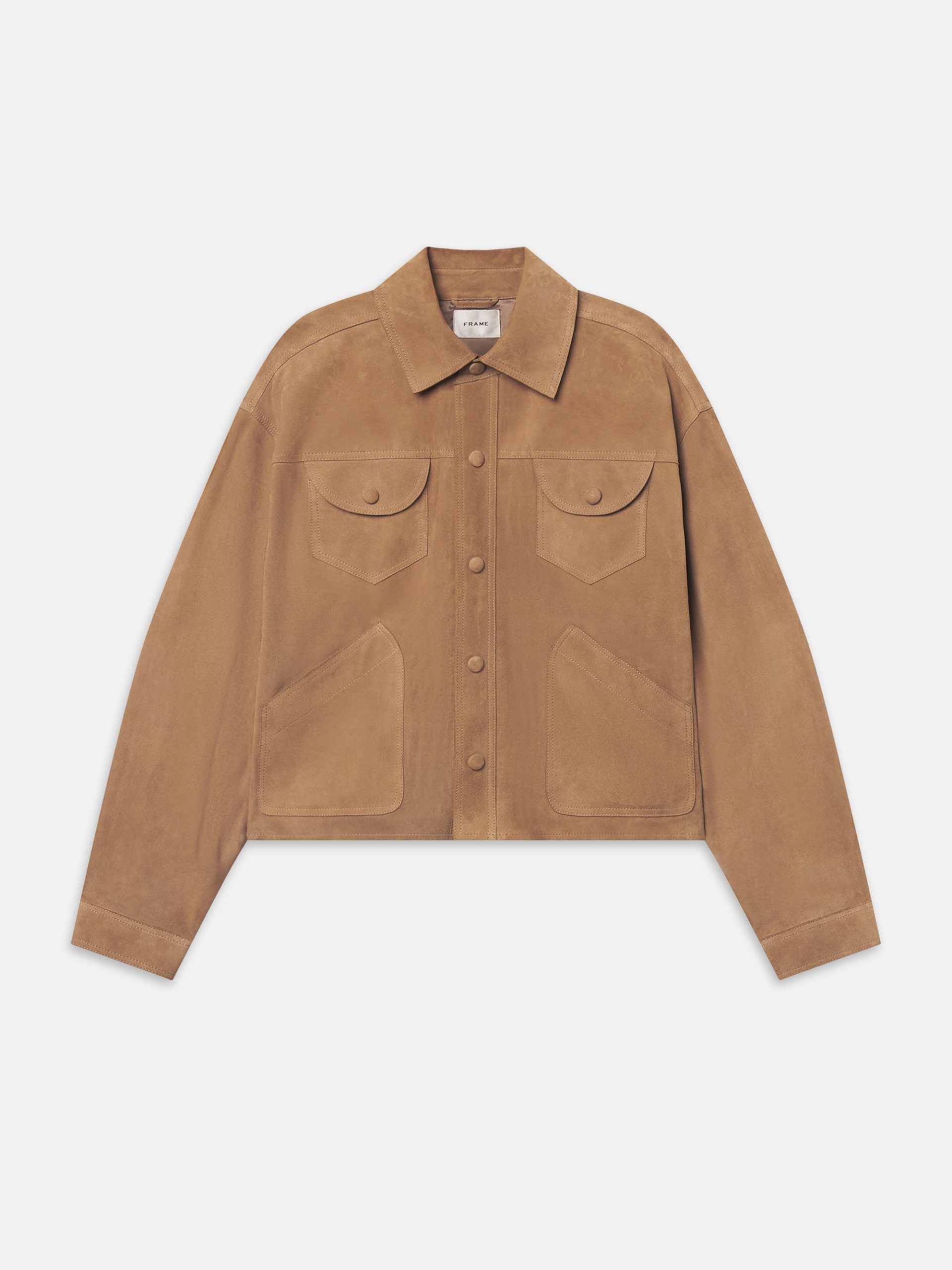The Suede Utility Jacket -- Chai - 图片 1