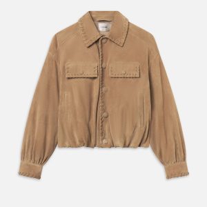 The Suede Bubble Jacket -- Chai