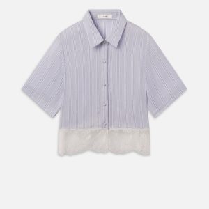 The Stripe Lace Shirt -- Chambray Multi