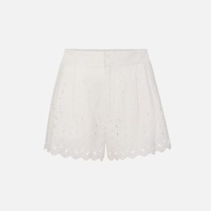 The Paisley Eyelet Short -- White