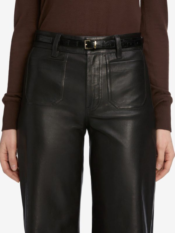 Le Slim Palazzo Modernist Pocket Leather -- Black - 图片 4