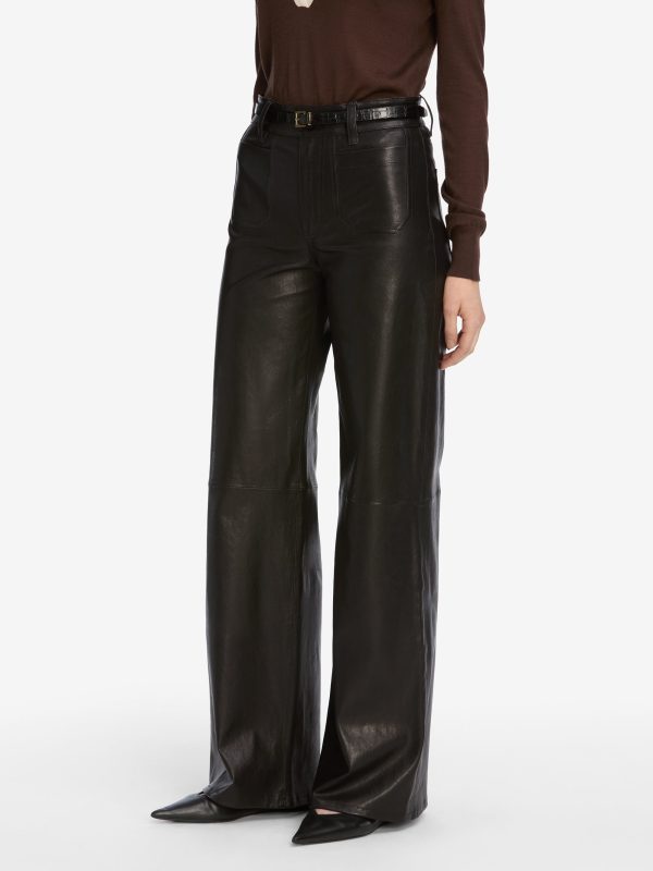 Le Slim Palazzo Modernist Pocket Leather -- Black - 图片 5