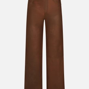 Le Slim Palazzo Leather -- Cedar