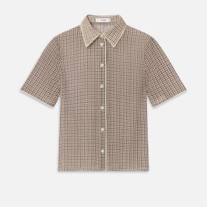 The Silk Check Shirt -- Houndstooth Multi
