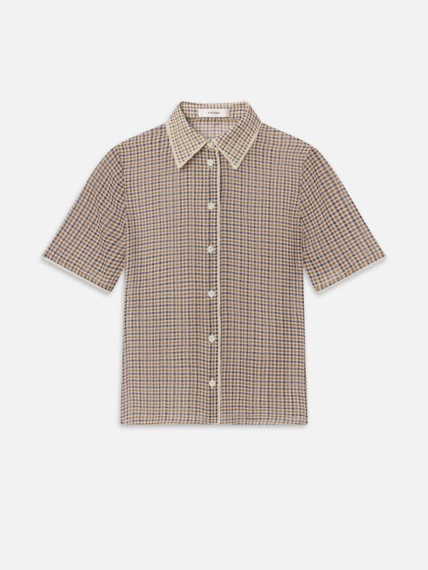 The Silk Check Shirt -- Houndstooth Multi