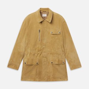 The Suede Safari Jacket -- Fawn