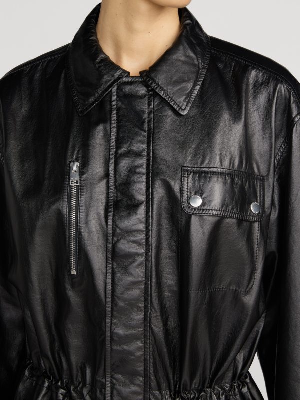 The Paper Leather Safari Jacket -- Black - 图片 4