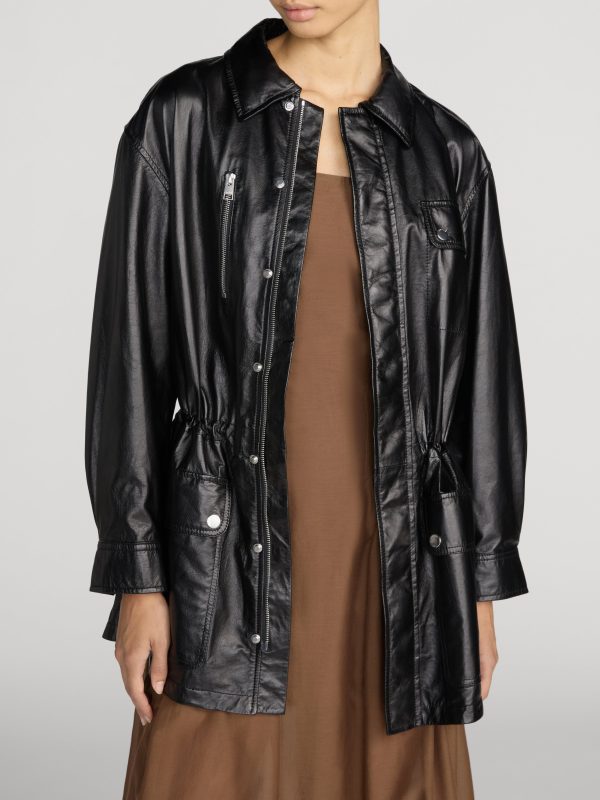 The Paper Leather Safari Jacket -- Black - 图片 3