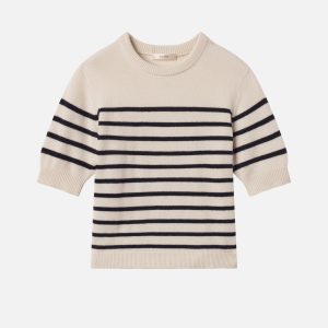 The Cashmere Easy Crew -- Navy Multi