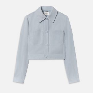 The Small Suede Jacket -- Sky Blue