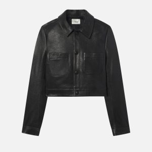 The Small Leather Jacket -- Black