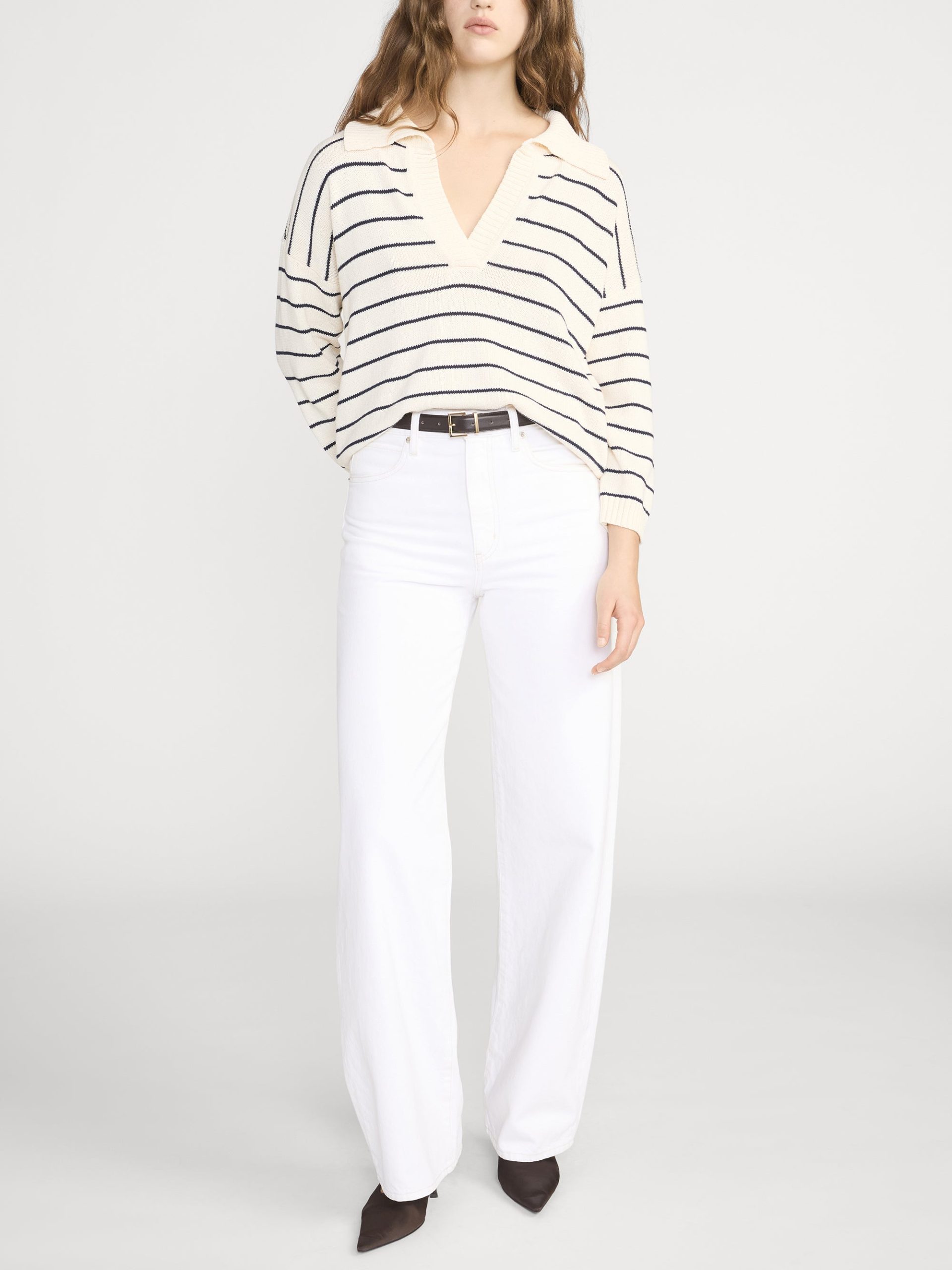 The Striped Easy Pullover -- Cream Multi - 图片 2