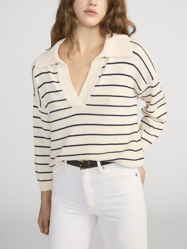 The Striped Easy Pullover -- Cream Multi - 图片 3