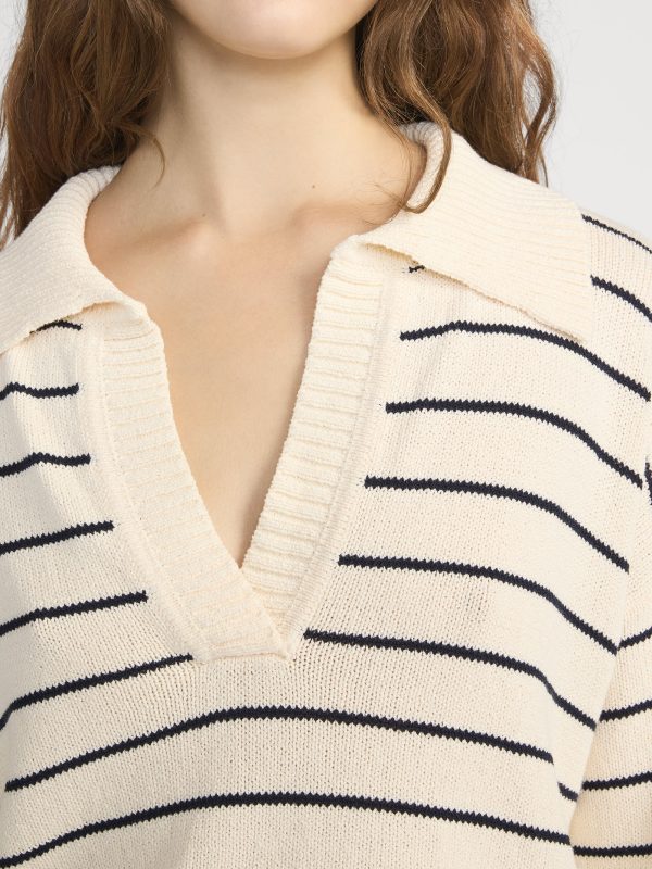 The Striped Easy Pullover -- Cream Multi - 图片 5