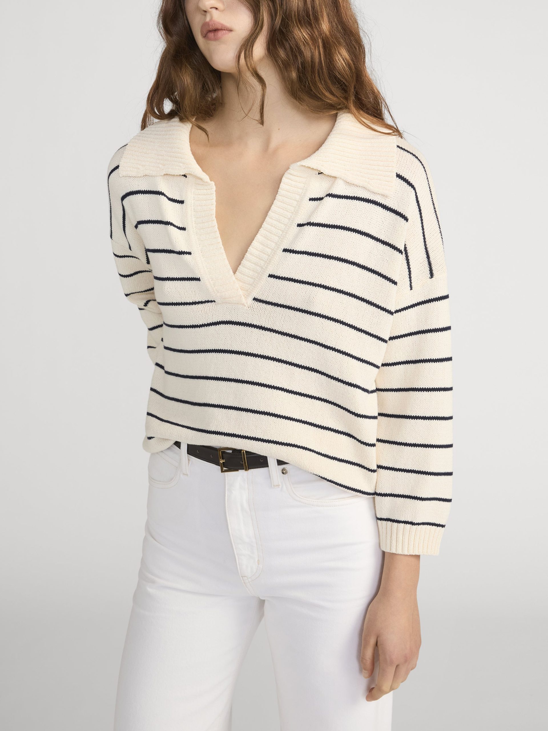 The Striped Easy Pullover -- Cream Multi - 图片 4