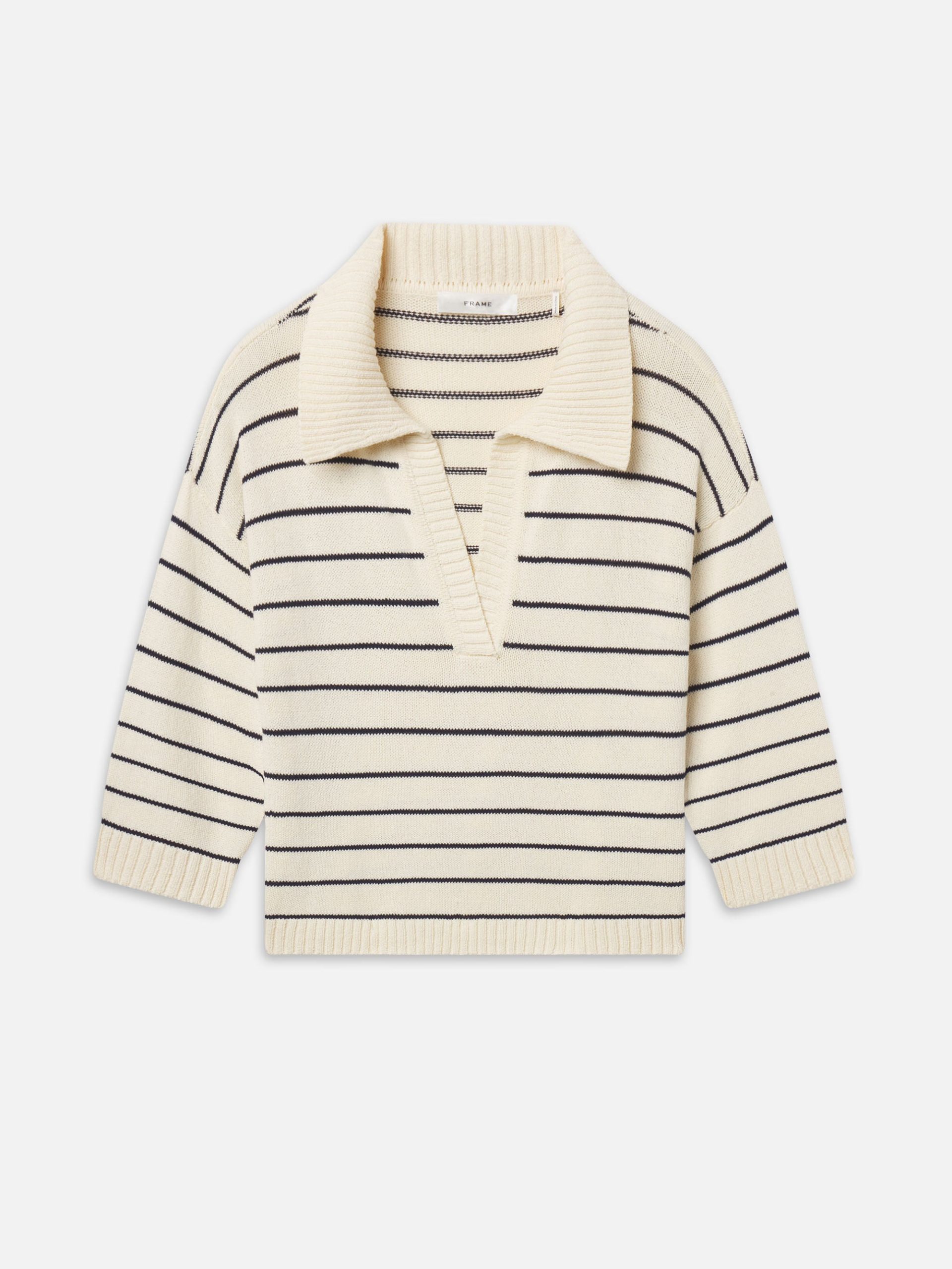 The Striped Easy Pullover -- Cream Multi - 图片 1