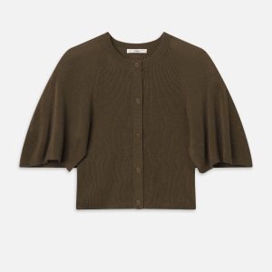 The Flounce Sweater -- Military Green