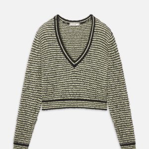 The Eyelash V Sweater -- Soft Lime