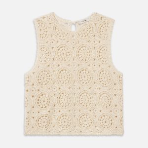 The Crochet Tank -- Cream