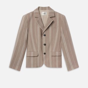 The Linen Smart Blazer -- Light Camel Multi